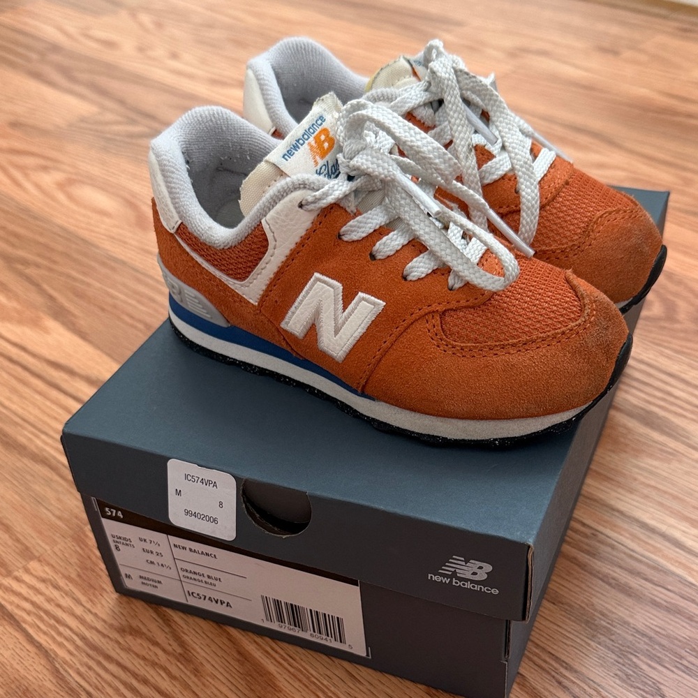 New Balance 574 Toddler Orange Sneakers